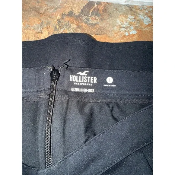 Hollister Ultra High-Rise Skort Black Mini Skirt Shorts Size L - Picture 4 of 4